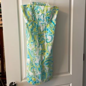 Lilly Pulitzer size 10 strapless dress.